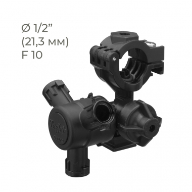 Держатель форсунок тройной QJ373 (Teejet) для опрыскивателя на трубу 1/2", F10