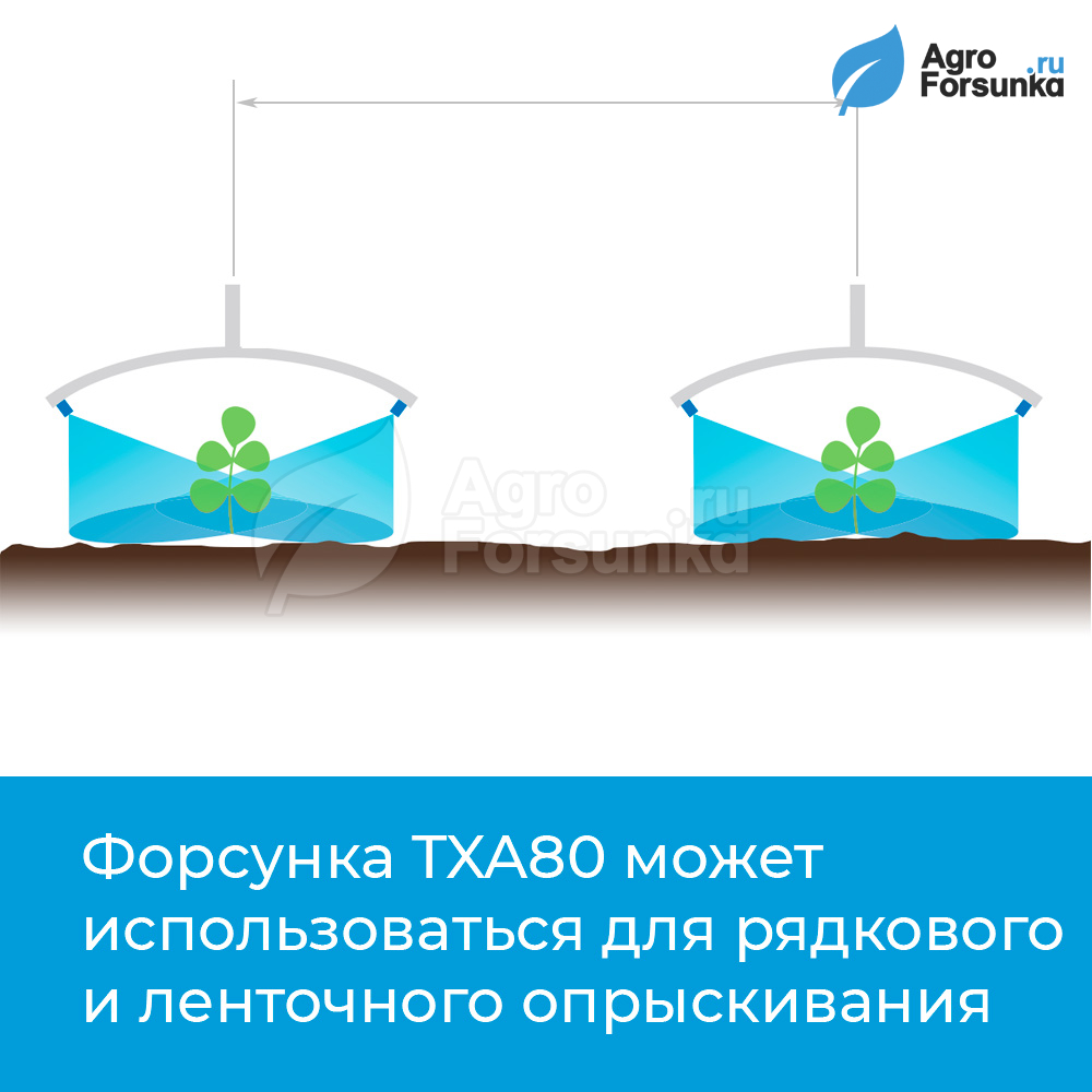 Форсунка TXA80 для рядкового и ленточного опрыскивания