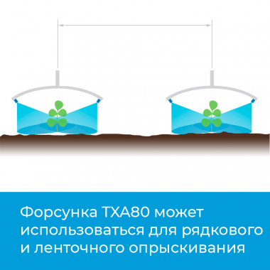 Форсунка TXA80 для рядкового и ленточного опрыскивания